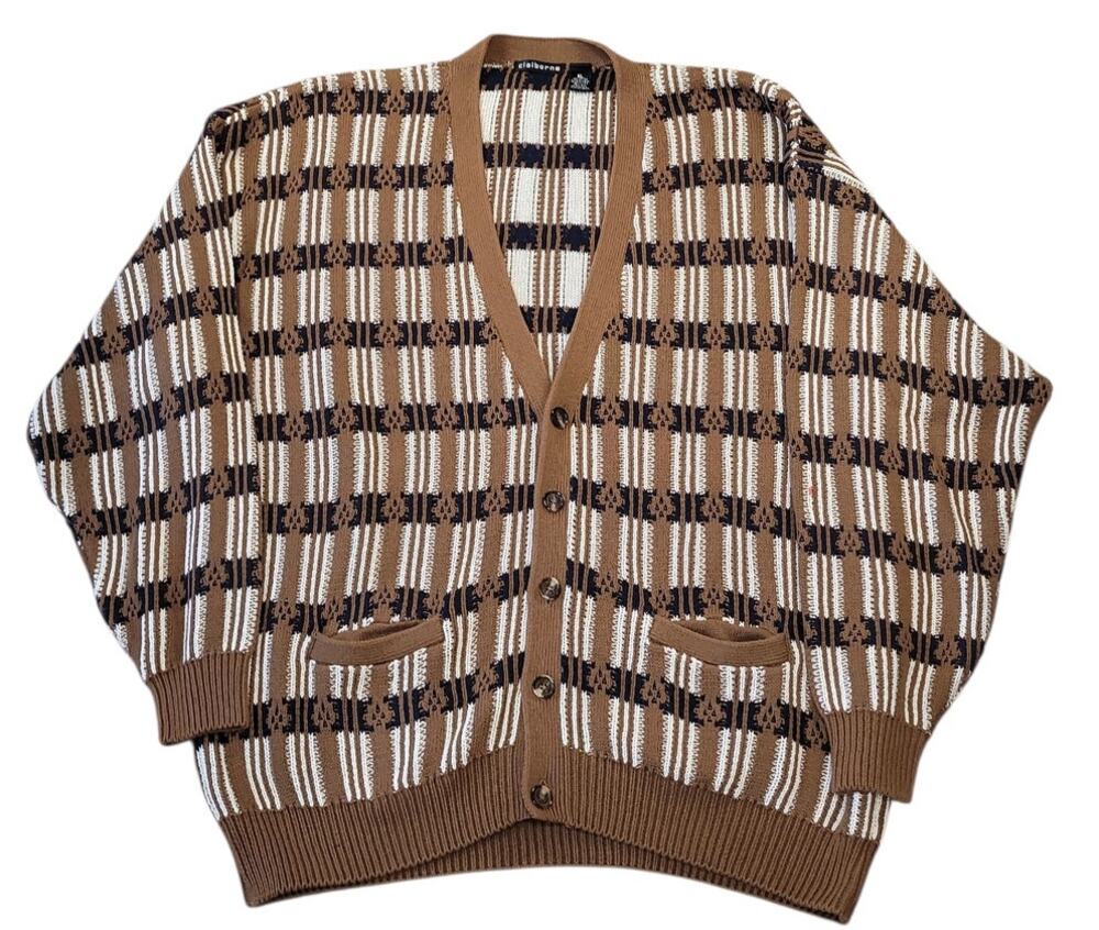 Vintage Claiborne Grandpa Cardigan 90s Kurt Cobain XL